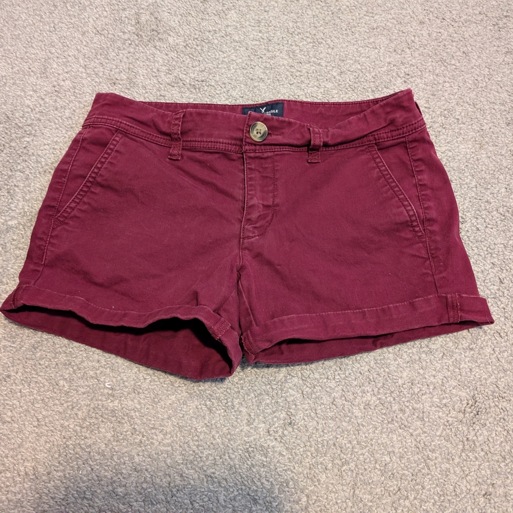 3 For $18 American Eagle Outfitters Maroon Jean Shorts
